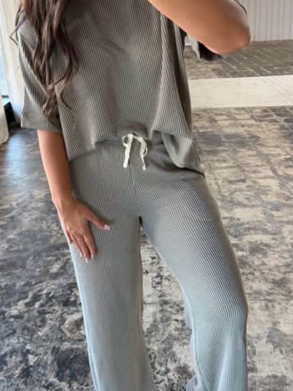 Two Piece Ribbed Lounge Set – Worn Once
